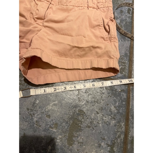J Crew Chino Shorts Peach Pink Size 2 Flat Front Women's Casual Summer cool - Picture 7 of 8